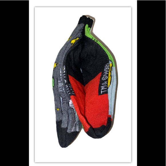 Bugs Daffy Marvin Sylvester Crew Socks 2Pair Men 6-12  Black Looney Tunes WB NEW - Picture 7 of 12